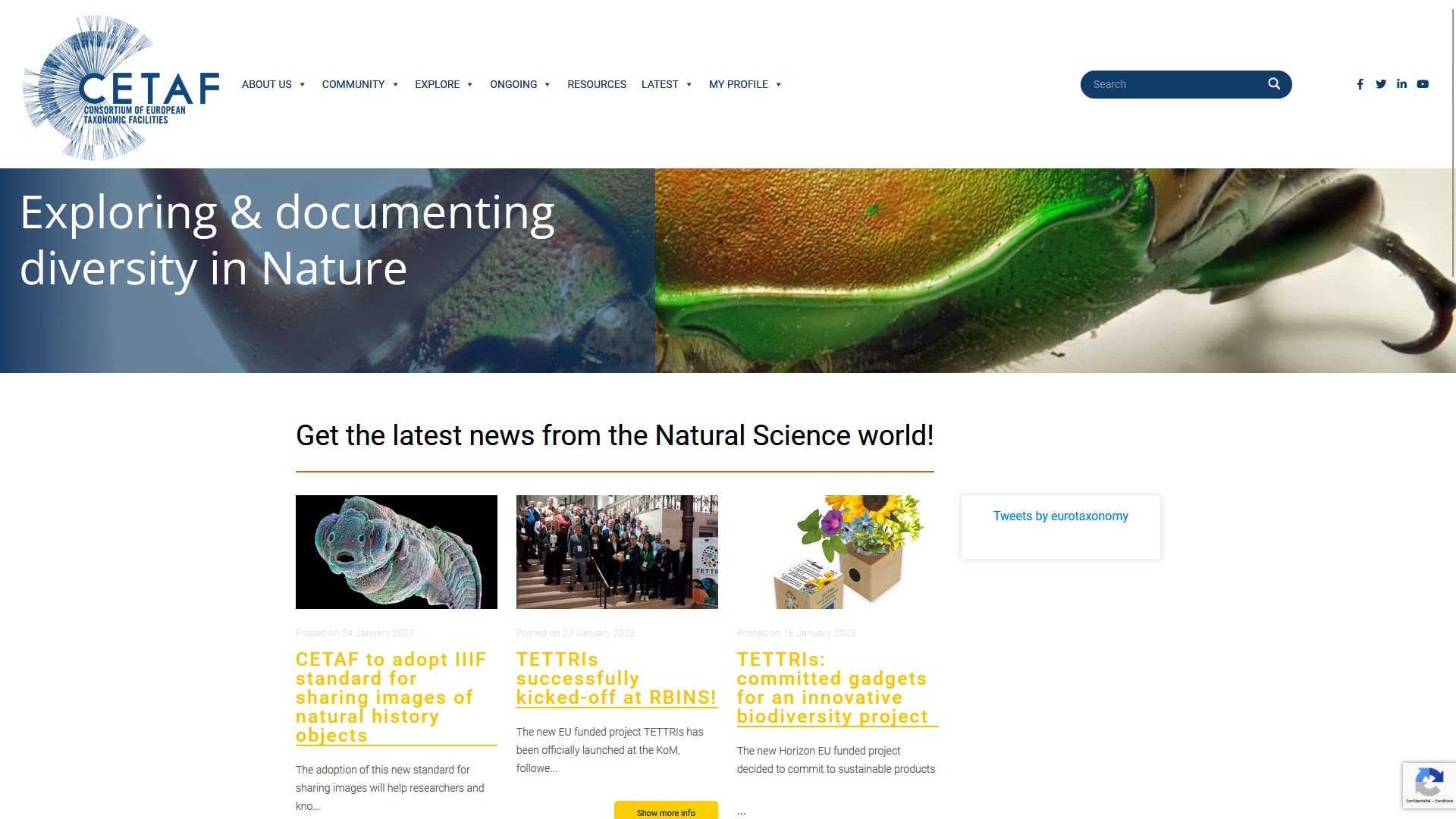 CETAF - Consortium of European Taxonomic Facilities Website