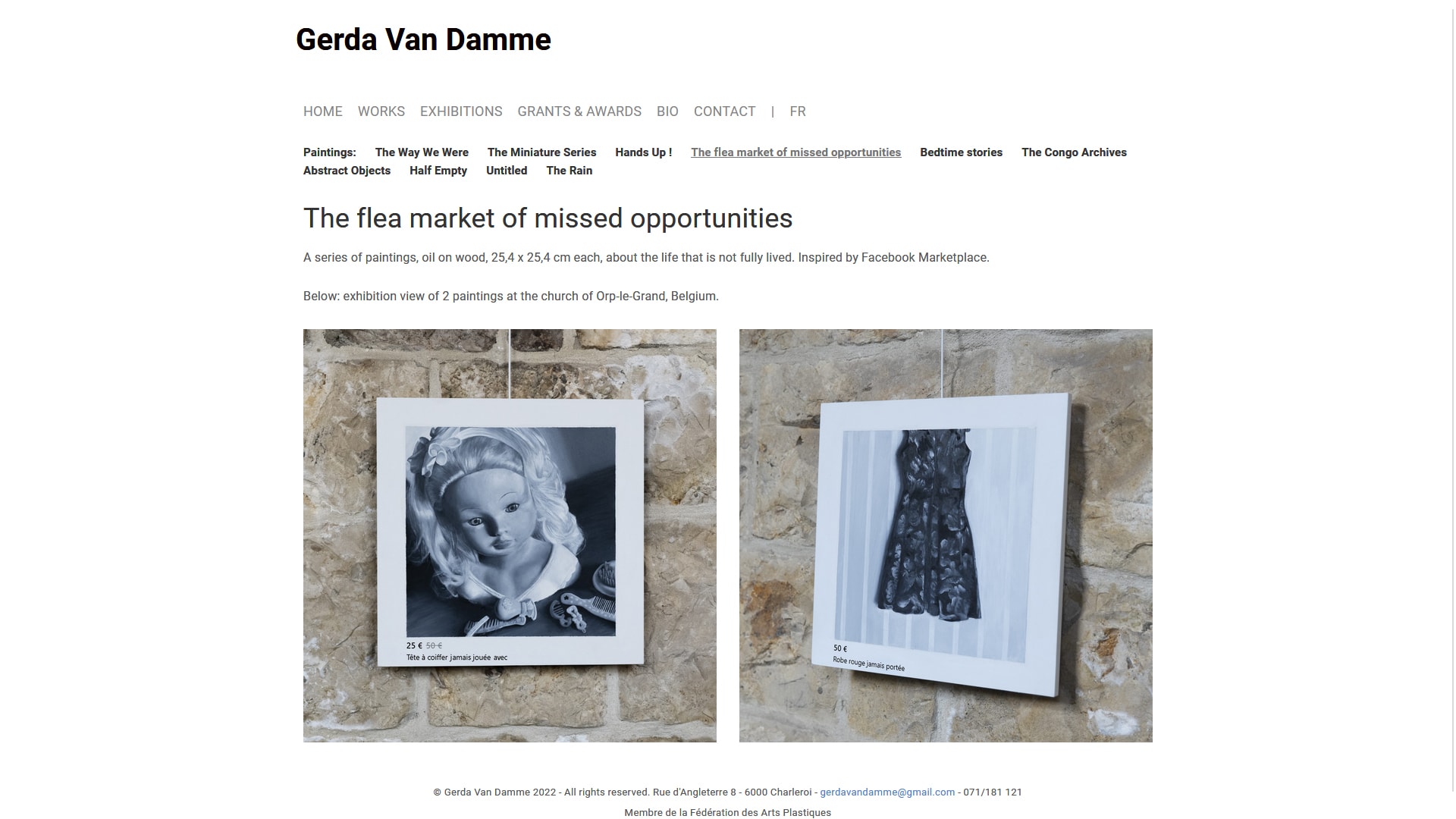 Gerda Van Damme Artist Website